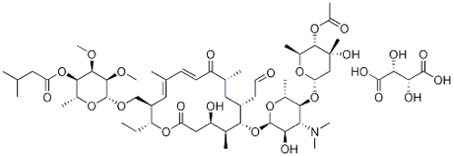 Tylosin 3-acetate 4B-(3-methylbutanoate) (2R,3R)-2,3-dihydroxybutanedioate CAS 63428-13-7
