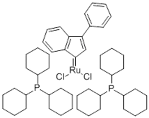 Ruthenium,dichloro(3-phenyl-1H-inden-1-ylidene)bis(tricyclohexylphosphine)-,( 57365247, 57187027,SP-5-31)-
CAS No.:250220-36-1
Molecular Structure:
Molecular Structure of 250220-36-1 (Ruthenium,dichloro(3-phenyl-1H-inden-1-ylidene)bis(tricyclohexylphosphi