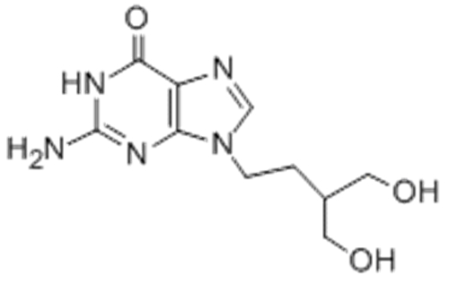 6H-Purin-6-one,2-amino-1,9-dihydro-9-[4-hydroxy-3-(hydroxymethyl)butyl]- CAS 39809-25-1