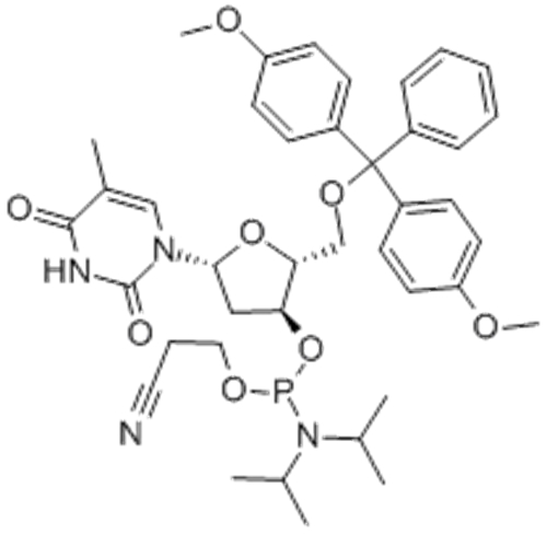 Thymidine,5'-O-[bis(4-methoxyphenyl)phenylmethyl]-, 3'-[2-cyanoethylN,N-bis(1-methylethyl)phosphoramidite] CAS 98796-51-1