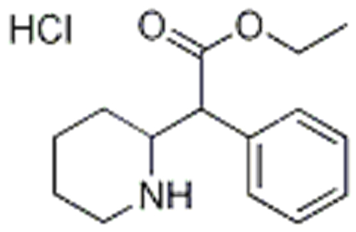 2-Piperidineacetic acid, a-phenyl-, ethyl ester, hydrochloride CAS 19716-79-1