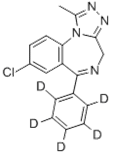 4H-[1,2,4]Triazolo[4,3-a][1,4]benzodiazepine,8-chloro-1-methyl-6-(phenyl-d5)- (9CI) CAS 125229-61-0