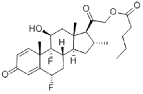 Pregna-1,4-diene-3,20-dione,6,9-difluoro-11-hydroxy-16-methyl-21-[(1-oxopentyl)oxy]-,( 57365294, 57187075,6a,11b,16a)- CAS 59198-70-8