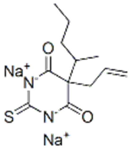 5-allyl-5-(1-methylbutyl)-2-thiobarbituric acid, sodium derivative CAS 337-47-3