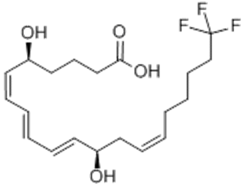 6,8,10,14-Eicosatetraenoicacid, 20,20,20-trifluoro-5,12-dihydroxy-,( 57356175, 57251914,5S,6Z,8E,10E,12R,14Z)- CAS 115178-97-7
