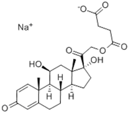 Pregna-1,4-diene-3,20-dione,21-(3-carboxy-1-oxopropoxy)-11,17-dihydroxy-, monosodium salt CAS 1715-33-9