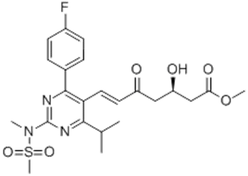 Methyl (+)-(3R)-7-[4-(4-fluorophenyl)-6-isopropyl-2-(N-methyl-N-methanesulfonylamino)pyrimidin-5-yl]-3-hydroxy-5-oxo-(6E)-heptenoate CAS 147118-39-6