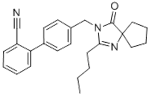4'-[(2-Butyl-4-oxo-1,3-diazaspiro[4.4]non-1-en-3-yl)methyl]-(1,1'-biphenyl)-2-carbonitrile CAS 138401-24-8