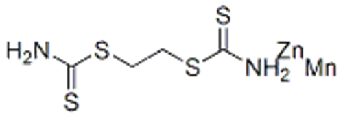 Manganese,[N-[2-[(dithiocarboxy)amino]ethyl]carbamodithioato(2-)-kS,kS']-, mixt.with [N-[2-[(dithiocarboxy)amino]ethyl]carbamodithioato(2-)-kS,kS']zinc
 CAS 8018-01-7