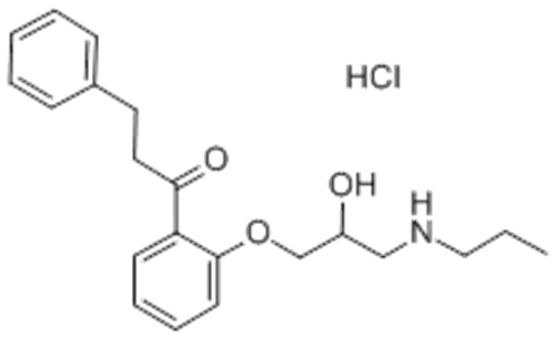 1-[2-[2-hydroxy-3-(propylamino)propoxy]phenyl]-3-phenylpropan-1-one hydrochloride CAS 34183-22-7