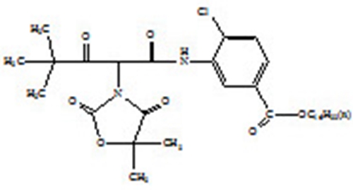 4-chloro-3-{[2-(5,5-dimethyl-2,4-dioxo-3-oxazolidinyl)-4,4-dimethyl-1,3-dioxopentyl]aminol}-benzoic acid hexadecyCAS 168689-49-4