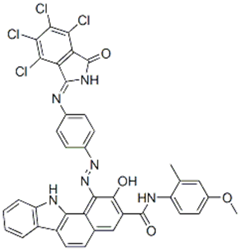 1-[[4-[(4,5,6,7-Tetrachloro-3-oxo-isoindoline-1-ylidene)amino]phenyl]azo]-2-hydro xy-N-(4-methoxy-2-methylphenyl)-11H-benzo[a]carbazole-3-carboxamide CAS 103621-96-1