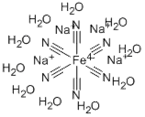 Ferrate(4-),hexakis(cyano-kC)-,sodium, hydrate (1:4:10),( 57354214, 57260495,OC-6-11) CAS 14434-22-1