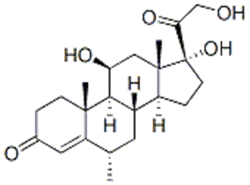 Pregn-4-ene-3,20-dione,11,17,21-trihydroxy-6-methyl-,( 57362648, 57276139,6a,11b) CAS 1625-39-4