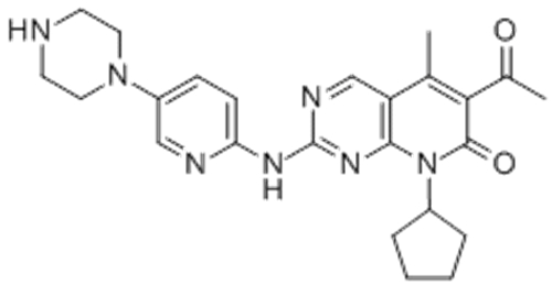 Pyrido[2,3-d]pyrimidin-7(8H)-one,6-acetyl-8-cyclopentyl-5-methyl-2-[[5-(1-piperazinyl)-2-pyridinyl]amino]- CAS 571190-30-2 