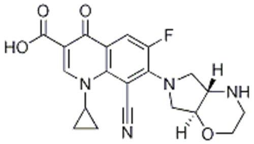 3-Quinolinecarboxylic acid, 8-cyano-1-cyclopropyl-6-fluoro-7-[(4aS,7aS)-hexahydropyrrolo[3,4-b]-1,4-oxazin-6(2H)-yl ]-1,4-dihydro-4-oxo- CAS 209342-40-5