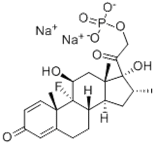 Pregna-1,4-diene-3,20-dione,9-fluoro-11,17-dihydroxy-16-methyl-21-(phosphonooxy)-, sodium salt (1:2),( 57365287, 57187068,11b,16a)- CAS 2392-39-4
