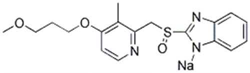 1H-Benzimidazole,2-[[[4-(3-methoxypropoxy)-3-methyl-2-pyridinyl]methyl]sulfinyl]-, sodium salt(1:1) CAS 117976-90-6