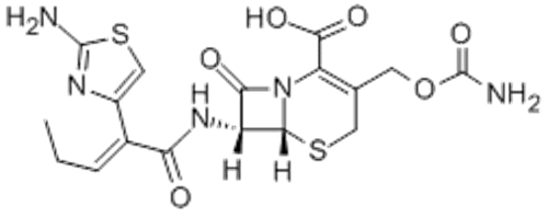 (6R,7R)-3-[[(Aminocarbonyl)oxy]methyl]-7-[[(2Z)-2-(2-amino-4-thiazolyl)-1-oxo-2-pentenyl]amino]-8-oxo-5-thia-1-azabicyclo[4.2.0]oct-2-ene-2-carboxylic acid CAS 135889-00-8