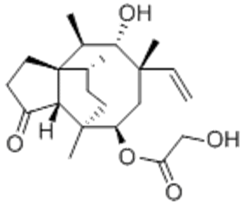 Acetic acid,2-hydroxy-,( 57358736, 57279336,3aS,4R,5S,6S,8R,9R,9aR,10R)-6-ethenyldecahydro-5-hydroxy-4,6,9,10-tetramethyl-1-oxo-3a,9-propano-3aH-cyclopentacycloocten-8-ylester CAS 125-65-5