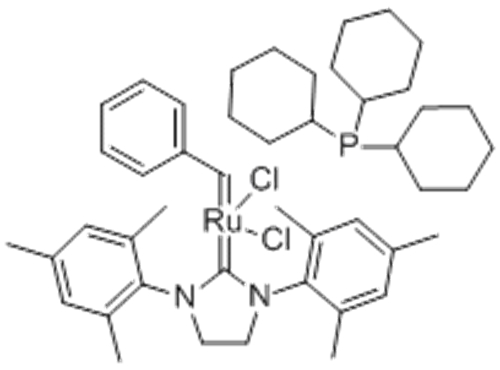 Ruthenium,[1,3-bis(2,4,6-trimethylphenyl)-2-imidazolidinylidene]dichloro(phenylmethylene)(tricyclohexylphosphine)-,( 57355952, 57251693,SP-5-41)- CAS 246047-72-3