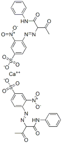 Benzenesulfonic acid,3-nitro-4-[2-[2-oxo-1-[(phenylamino)carbonyl]propyl]diazenyl]-, calcium salt(2:1) CAS 12286-65-6