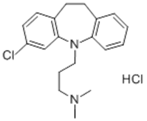 5H-Dibenz[b,f]azepine-5-propanamine,3-chloro-10,11-dihydro-N,N-dimethyl-, hydrochloride (1:1) CAS 17321-77-6