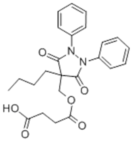 4-BUTYL-4-[HYDROXYMETHYL]-1,2-DIPHENYL-3,5-PYRAZOLIDINEDIONE HYDROGEN SUCCINATE [ESTER]
 CAS 27470-51-5