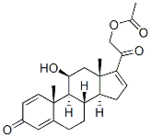 11beta,21-dihydroxypregna-1,4,16-triene-3,20-dione 21-acetate
 CAS 3044-42-6