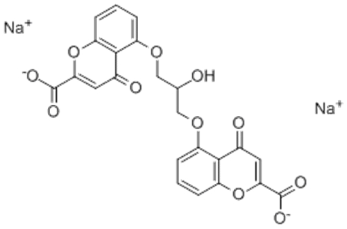 4H-1-Benzopyran-2-carboxylicacid, 5,5'-[(2-hydroxy-1,3-propanediyl)bis(oxy)]bis[4-oxo-, sodium salt (1:2) CAS 15826-37-6