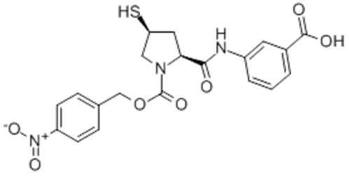 3-[[[(2S,4S)-4-Mercapto-1-(4-nitrobenzyloxy)carbonyl-2-pyrrolidinyl]carbonyl]amino]benzoic acid CAS 202467-69-4