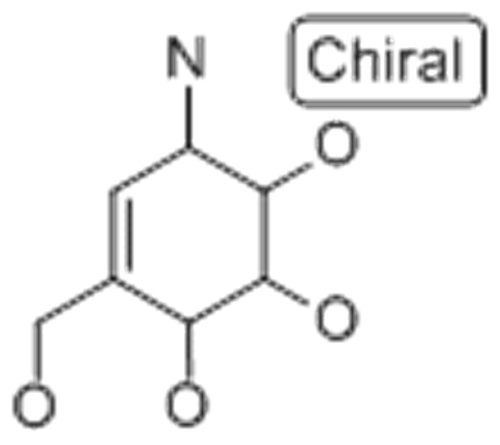 4-Cyclohexene-1,2,3-triol,6-amino-4-(hydroxymethyl)-,( 57357419, 57263693,1S,2S,3R,6S)- CAS 38231-86-6