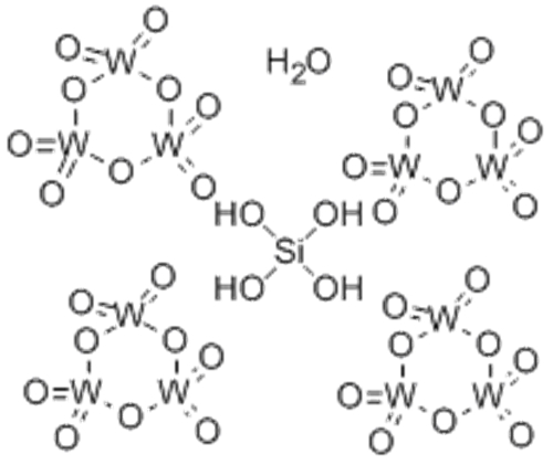 Tungstate(4-), [μ12-[orthosilicato(4-)-κO:κO:κO:κO':κO':κO':κO'':κO'':κO'':κO''':κO''':κO''']]tetracosa-μ-oxododecaoxododeca-, hydrogen (1:4) CAS 12027-38-2