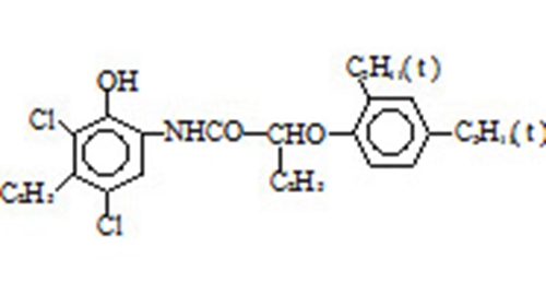 2-[α-(2,4-di-tert-pentylphenoxy)butyramide]-4,6-dichloro-5- ethylphenol CAS 93951-12-3