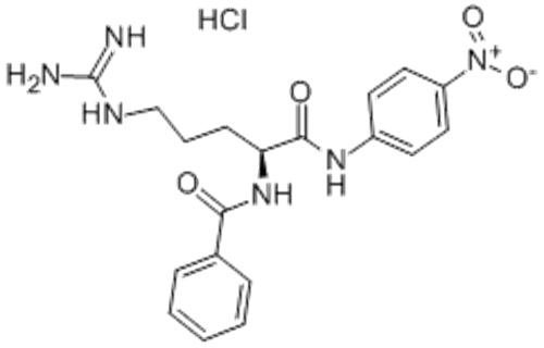 Benzamide,N-[(1S)-4-[(aminoiminomethyl)amino]-1-[[(4-nitrophenyl)amino]carbonyl]butyl]-,monohydrochloride (9CI) CAS 21653-40-7