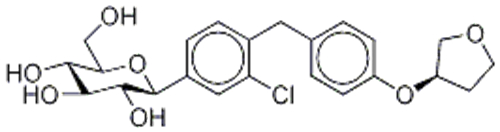 D-Glucitol, 1,5-anhydro-1-C-[4-chloro-3-[[4-[[(3S)-tetrahydro-3-furanyl]oxy]phenyl]m ethyl]phenyl]-,( 57365550, 57187377,1S)- CAS 864070-44-0 