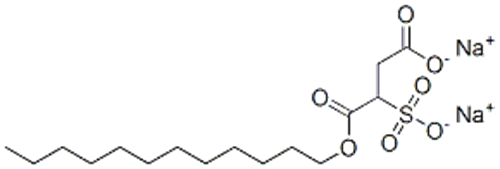 Name: Butanedioic acid,2-sulfo-, 1-dodecyl ester, sodium salt (1:2) CAS 19040-44-9