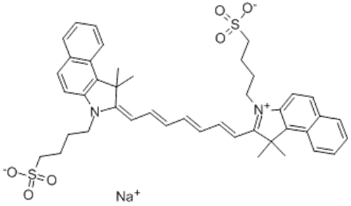 1H-Benz[e]indolium,2-[7-[1,3-dihydro-1,1-dimethyl-3-(4-sulfobutyl)-2H-benz[e]indol-2-ylidene]-1,3,5-heptatrien-1-yl]-1,1-dimethyl-3-(4-sulfobutyl)-,inner salt, sodium salt (1:1) CAS 3599-32-4