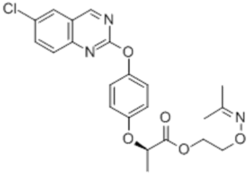 Propanoic acid,2-[4-[(6-chloro-2-quinoxalinyl)oxy]phenoxy]-,2-[[(1-methylethylidene)amino]oxy]ethyl ester,( 57357457, 57263732,2R)- CAS 111479-05-1