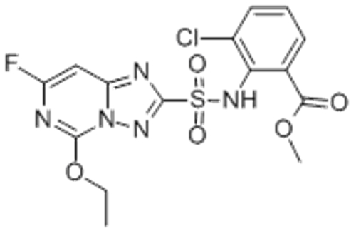 Benzoic acid,3-chloro-2-[[(5-ethoxy-7-fluoro[1,2,4]triazolo[1,5-c]pyrimidin-2-yl)sulfonyl]amino]-,methyl ester CAS 147150-35-4