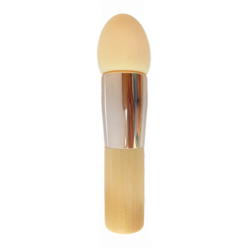 portable gold ferrule brush foundation brush makeup sponge